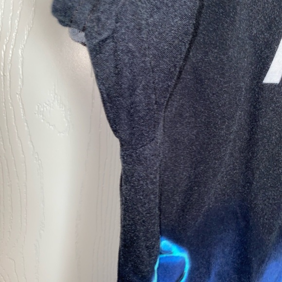 Hollister Men's Black and Blue‎ pink Graphic T-Shirt summertime medium - Picture 6 of 9